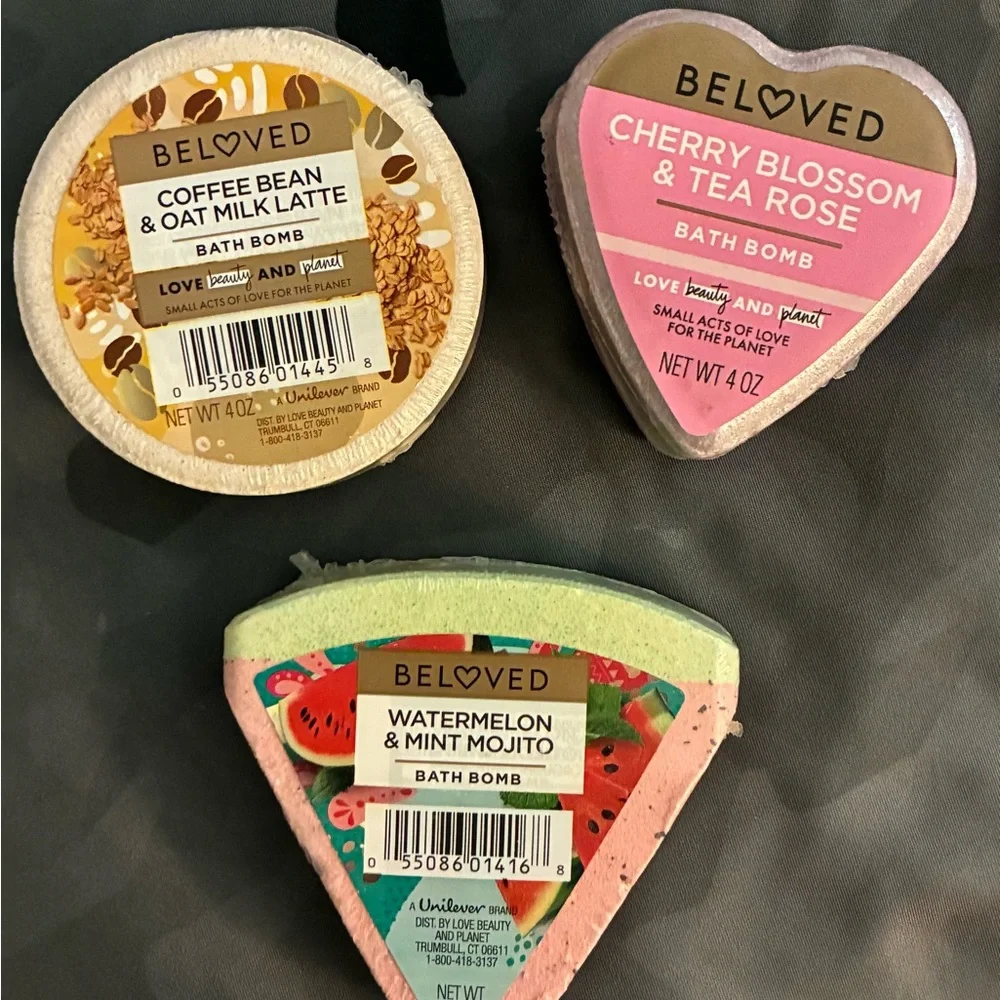 Bath Bomb Set - Coffee Bean, Cherry Blossom, Watermelon
